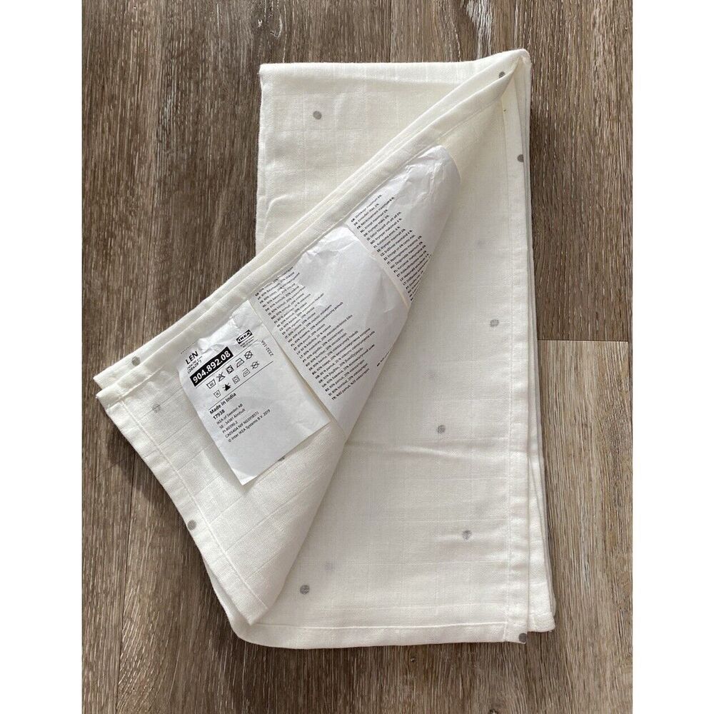 Ikea Grid Lined Dot Pattern Hand Towel
